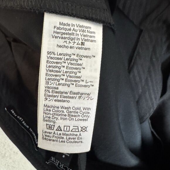 J Crew Pants Womens 8 Black Essential Wide Leg Pant Pockets Viscose - Picture 10 of 11